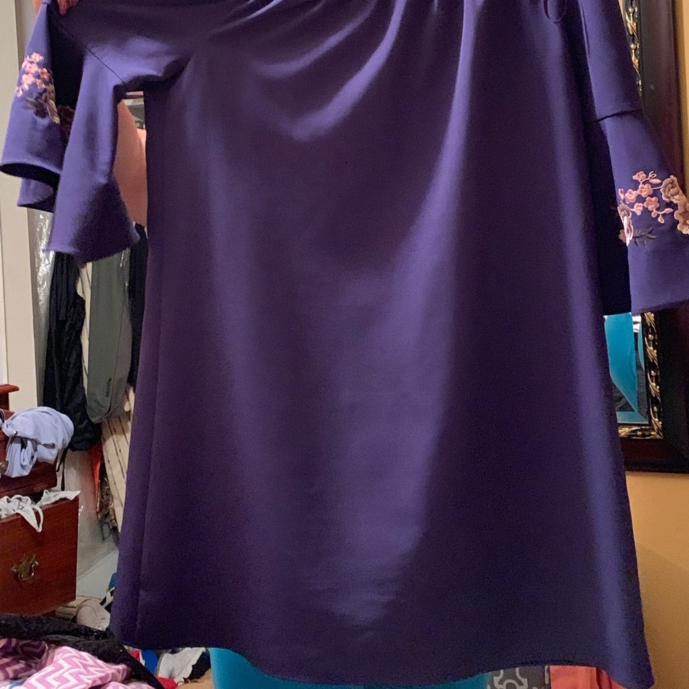 Purple dress .. with embroidery stunning on